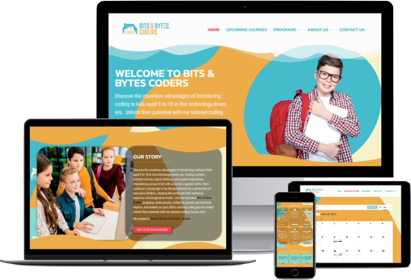 Graphic DOP web design for Bits and Bytes coders